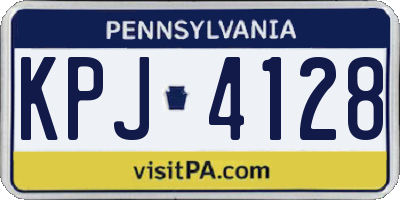 PA license plate KPJ4128