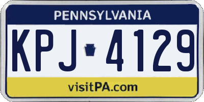 PA license plate KPJ4129