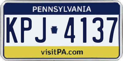 PA license plate KPJ4137