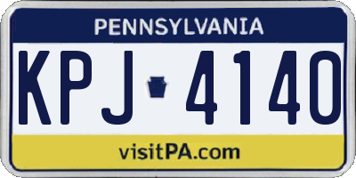 PA license plate KPJ4140