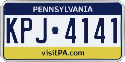 PA license plate KPJ4141