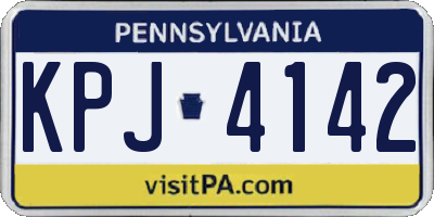 PA license plate KPJ4142