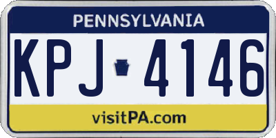 PA license plate KPJ4146