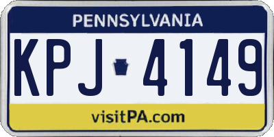 PA license plate KPJ4149