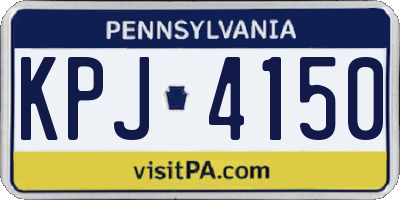 PA license plate KPJ4150