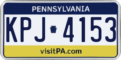 PA license plate KPJ4153