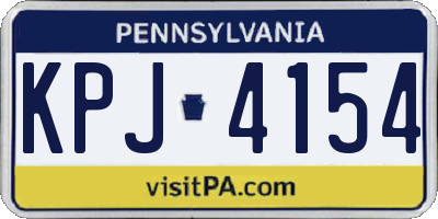 PA license plate KPJ4154