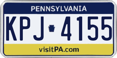 PA license plate KPJ4155