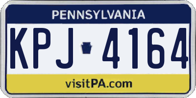 PA license plate KPJ4164