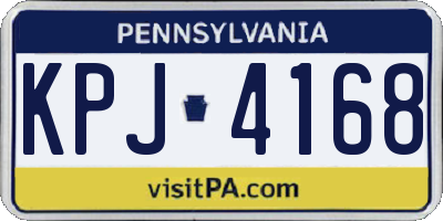 PA license plate KPJ4168
