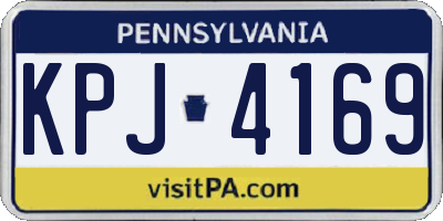 PA license plate KPJ4169