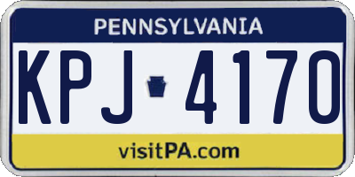 PA license plate KPJ4170
