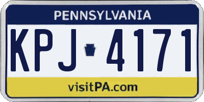 PA license plate KPJ4171