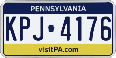 PA license plate KPJ4176