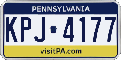 PA license plate KPJ4177