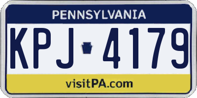 PA license plate KPJ4179