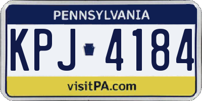 PA license plate KPJ4184