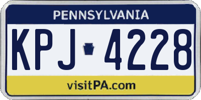 PA license plate KPJ4228