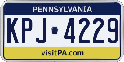 PA license plate KPJ4229