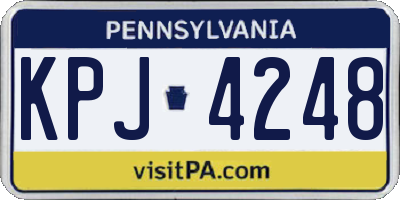 PA license plate KPJ4248