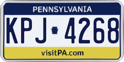 PA license plate KPJ4268