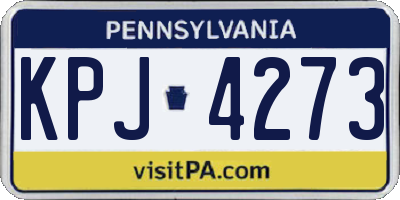 PA license plate KPJ4273