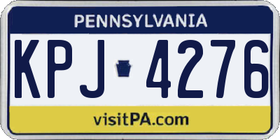 PA license plate KPJ4276