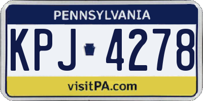 PA license plate KPJ4278