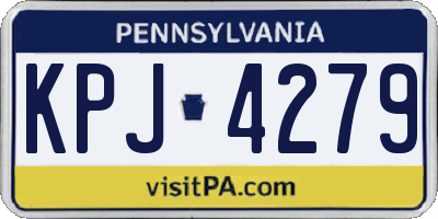 PA license plate KPJ4279