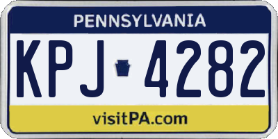 PA license plate KPJ4282