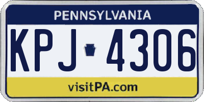 PA license plate KPJ4306