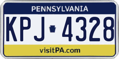 PA license plate KPJ4328