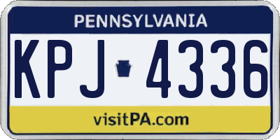 PA license plate KPJ4336