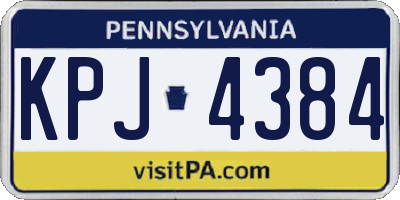 PA license plate KPJ4384