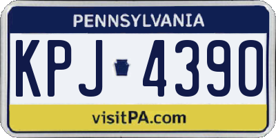 PA license plate KPJ4390
