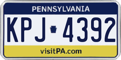 PA license plate KPJ4392