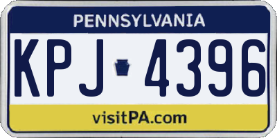 PA license plate KPJ4396