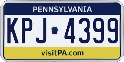 PA license plate KPJ4399