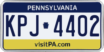 PA license plate KPJ4402