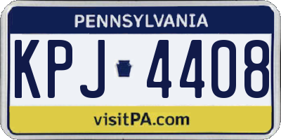 PA license plate KPJ4408