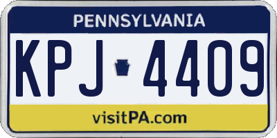 PA license plate KPJ4409