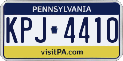 PA license plate KPJ4410