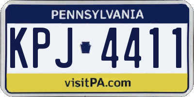 PA license plate KPJ4411