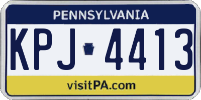 PA license plate KPJ4413