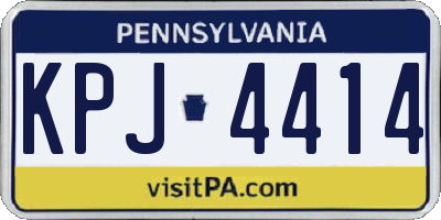 PA license plate KPJ4414