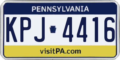 PA license plate KPJ4416