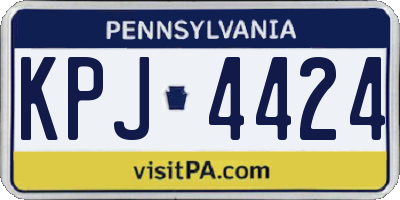 PA license plate KPJ4424