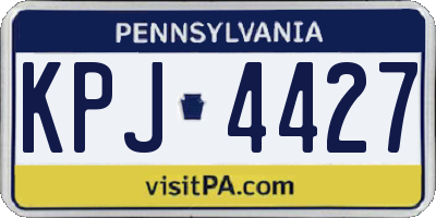 PA license plate KPJ4427