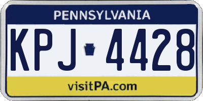 PA license plate KPJ4428
