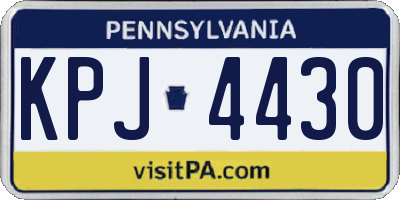 PA license plate KPJ4430